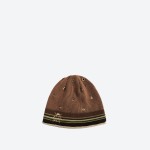 Metal Eyelet Layered Beanie